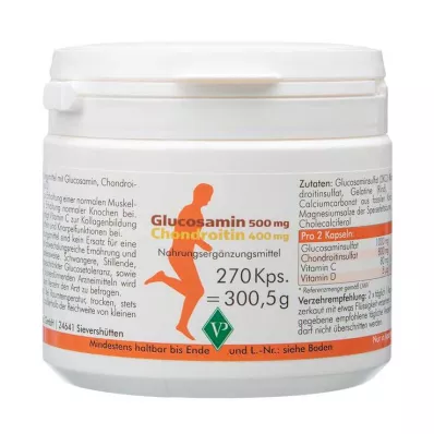 GLUCOSAMIN 500 mg+chondroitin 400 mg capsules, 270 pcs