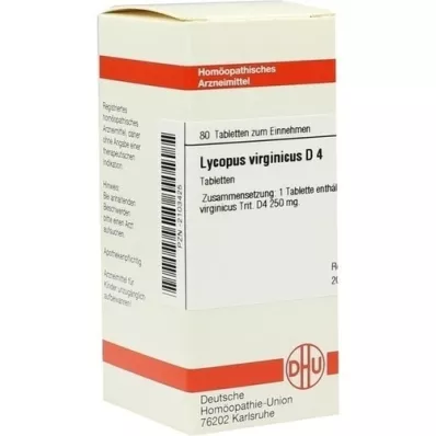 LYCOPUS VIRGINICUS D 4 Tabletten, 80 St