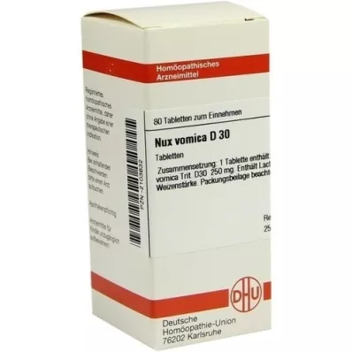 NUX VOMICA D 30 Tabletten, 80 St