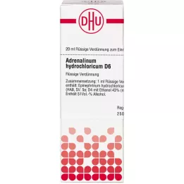 ADRENALINUM HYDROCHLORICUM D 6 Dilution, 20 ml