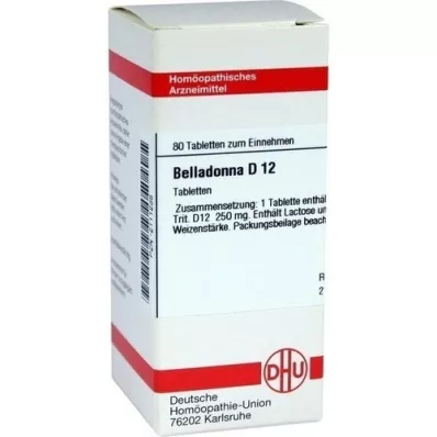 BELLADONNA D 12 tablets, 80 pcs