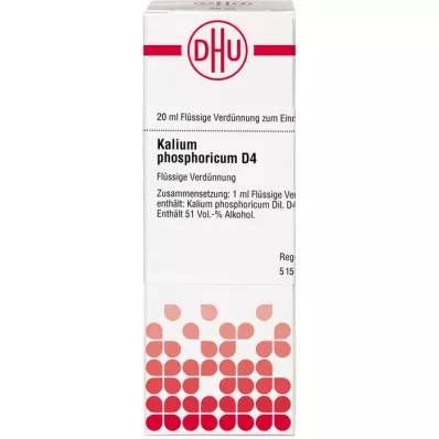 KALIUM PHOSPHORICUM D 4 Dilution, 20 ml KALIUM PHOSPHORICUM D 4 Dilution, 20 ml
