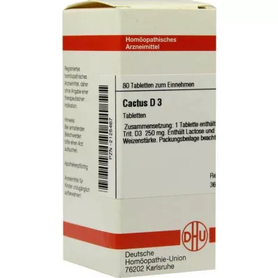 CACTUS D 3 Tablets, 80 Capsules