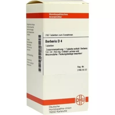 BERBERIS D 4 tablets, 200 pcs BERBERIS D 4 tablets, 200 pcs