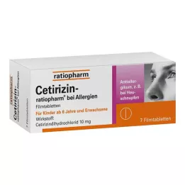 CETIRIZIN-ratiopharm for allergies 10 mg film-coated tablets, 7 pcs