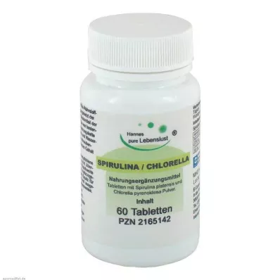 SPIRULINA+CHLORELLA tablets, 60 pcs