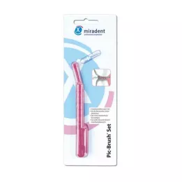 MIRADENT Interd.Pic-Brush Set 1Halt+1Bü.tran.pink, 1 pc