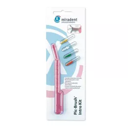 MIRADENT Interd.Pic-Brush Intro Kit 1H+4B.tra.pink, 1 pc