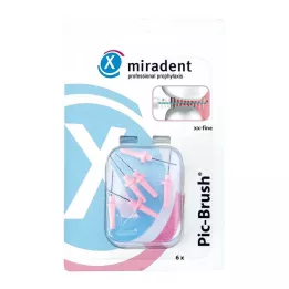 MIRADENT Interd.Pic-Brush replacement b.xx-fine pink, 6 pcs