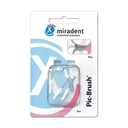 MIRADENT Interd.Pic-Brush replacement brush fine white, 6 pcs