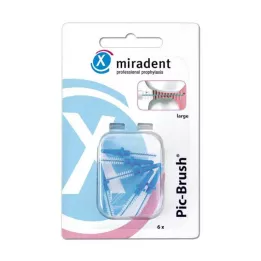 MIRADENT Interd.Pic-Brush replacement brush large blue, 6 pcs