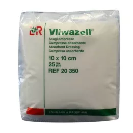 VLIWAZELL Absorbent compresses non-sterile 10x10 cm, 25 pcs