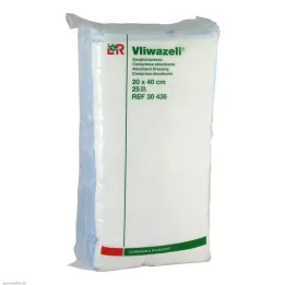 VLIWAZELL Absorbent compresses non-sterile 20x40 cm, 25 pcs
