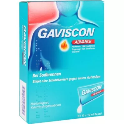 GAVISCON Advance peppermint suspension, 12x10 ml