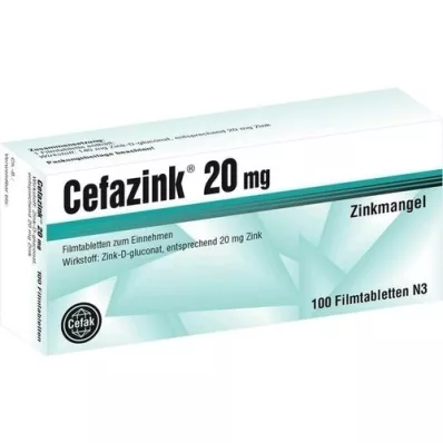CEFAZINK 20 mg film -coated tablets, 100 pcs
