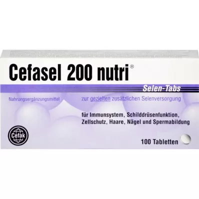 CEFASEL 200 nutri selenium tabs, 100 pcs