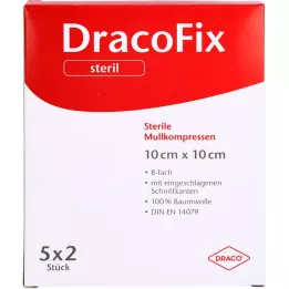 DRACOFIX PEEL Compresses 10x10 cm sterile 8 times, 5x2 pcs