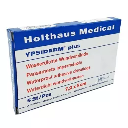 YPSIDERM plus wound dressing 5x7.2 cm, 5 pcs