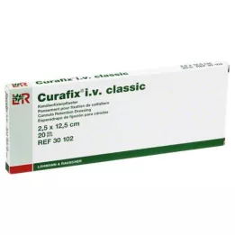 CURAFIX i.v. classic plasters 2.5x12.5 cm, 20 pcs