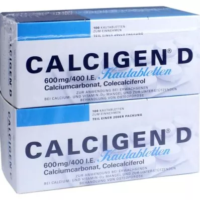 CALCIGEN D 600 mg/400 I.E. Kautabletten, 200 St