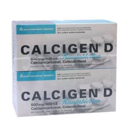 CALCIGEN D 600 mg/400 IU chewable tablets, 200 pcs
