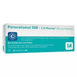 PARACETAMOL 500-1A Pharma Tablets, 10 pcs