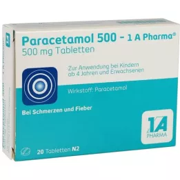 PARACETAMOL 500-1A Pharma tablets, 20 pcs