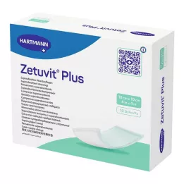 ZETUVIT Plus extra strong absorbent compress sterile 10x10 cm, 10 pcs