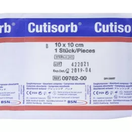 CUTISORB Suction compresses sterile 10x10 cm, 1 pcs
