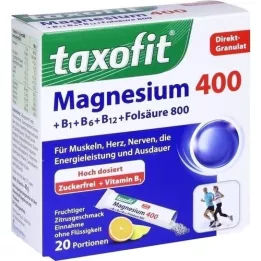 TAXOFIT Magnesium 400+B1+B12+folic acid 800 Gran., 20 pcs