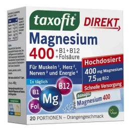 TAXOFIT Magnesium 400+B1+B6+B12+Folic Acid 800 granules, 20 pcs
