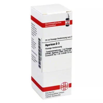 AGARICUS D 3 Dilution, 20 ml AGARICUS D 3 Dilution, 20 ml