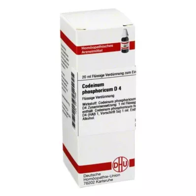 CODEINUM PHOSPHORICUM D 4 Dilution, 20 ml CODEINUM PHOSPHORICUM D 4 Dilution, 20 ml