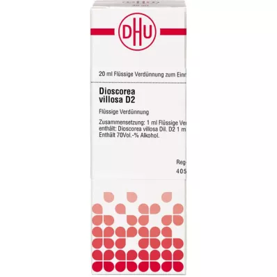 DIOSCOREA VILLOSA D 2 Dilution, 20mL DIOSCOREA VILLOSA D 2 Dilution, 20mL