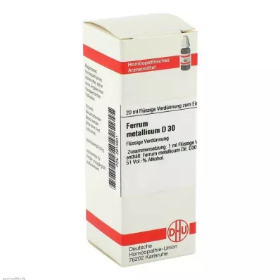 FERRUM METALLICUM D 30 Dilution, 20mL FERRUM METALLICUM D 30 Dilution, 20mL