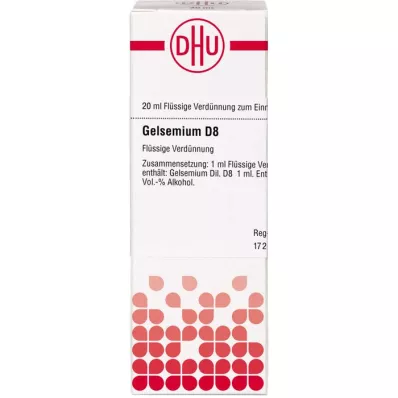 GELSEMIUM D 8 Dilution, 20 ml GELSEMIUM D 8 Dilution, 20 ml
