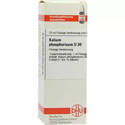 KALIUM PHOSPHORICUM D 30 Dilution, 20mL KALIUM PHOSPHORICUM D 30 Dilution, 20mL