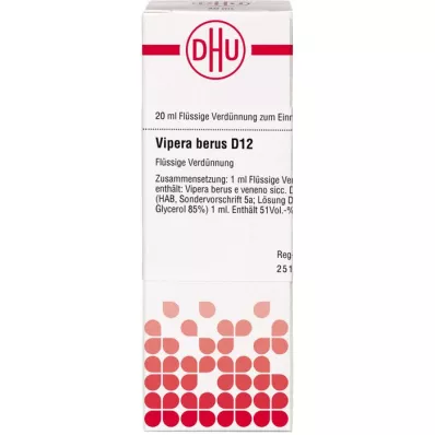 VIPERA BERUS D 12 Dilution, 20 ml VIPERA BERUS D 12 Dilution, 20 ml
