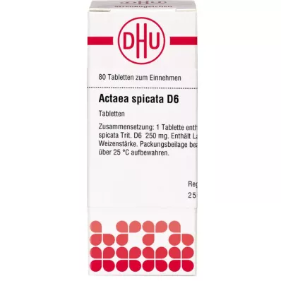 ACTAEA SPICATA D 6 tablets, 80 pcs