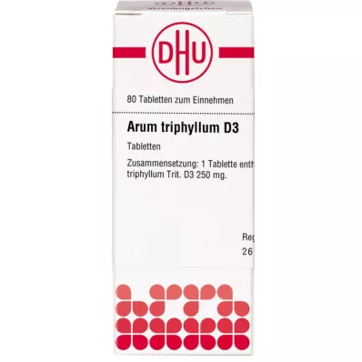 ARUM TRIPHYLLUM D 3 tablets, 80 pcs ARUM TRIPHYLLUM D 3 tablets, 80 pcs