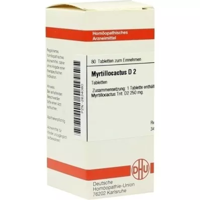 MYRTILLOCACTUS D 2 tablets, 80 pcs MYRTILLOCACTUS D 2 tablets, 80 pcs