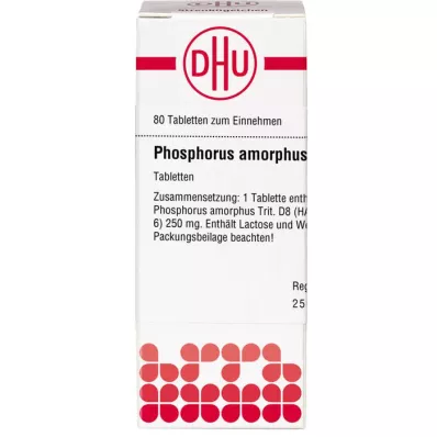 PHOSPHORUS AMORPHUS D 8 tablets, 80 pcs PHOSPHORUS AMORPHUS D 8 tablets, 80 pcs