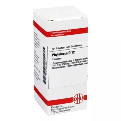 PHYTOLACCA D 12 tablets, 80 pcs PHYTOLACCA D 12 tablets, 80 pcs