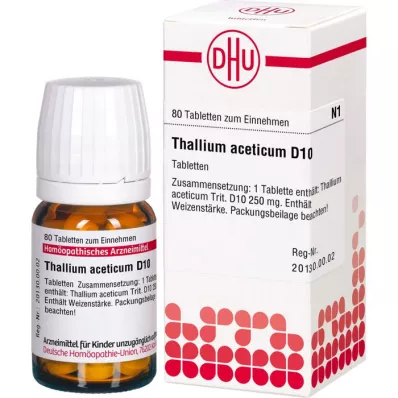 THALLIUM ACETICUM D 10 tablets, 80 pcs THALLIUM ACETICUM D 10 tablets, 80 pcs