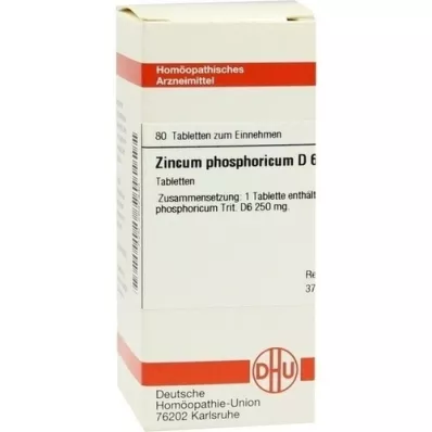 ZINCUM PHOSPHORICUM D 6 tablets, 80 pcs