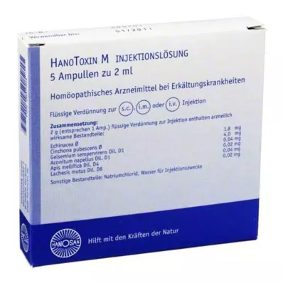 HANOTOXIN M injection solution, 5x2 ml HANOTOXIN M injection solution, 5x2 ml