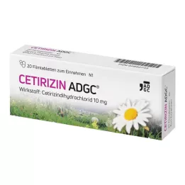 CETIRIZIN ADGC Film-coated tablets, 20 pcs