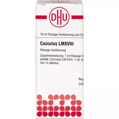 COCCULUS LM XVIII Dilution, 10 ml COCCULUS LM XVIII Dilution, 10 ml