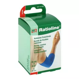 RATIOLINE acute fixation bandage cohesive 8 cmx4 m blue, 1 pc