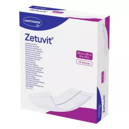 ZETUVIT Absorbent compresses sterile 20x20 cm, 15 pcs